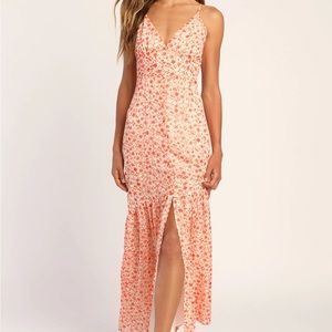 Lulu floral button down maxi dress -SZ M never worn with tags